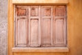 Window of old wooden house wall Royalty Free Stock Photo